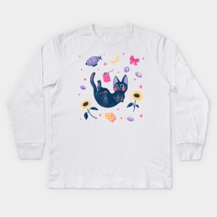 Jiji The Black Cat Fanart Kids Long Sleeve T-Shirt